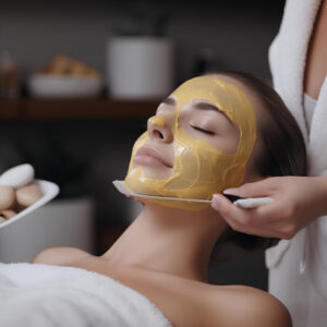 Masaje de doble cuchara con mascarilla de oro (Rostro)