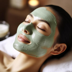 Masaje de pindas con mascarilla de algas marinas (Rostro, Cuello & Escote)